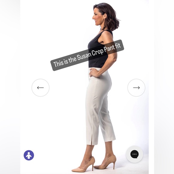 Holland Ave pull-on “Sudan” crop / capri pant with X & O pattern in Navy - Picture 7 of 7